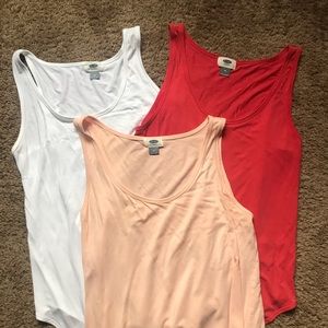 Three - Old navy curved hem tank tops